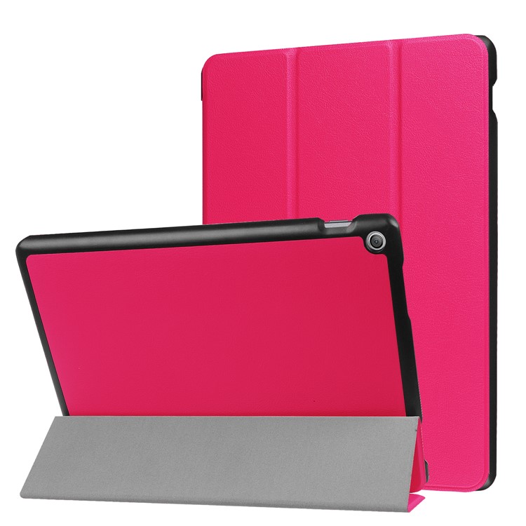 Tri-fold Stand Leather Flip Case for Asus Zenpad 10 Z301MFL /Z301ML - Rose-1