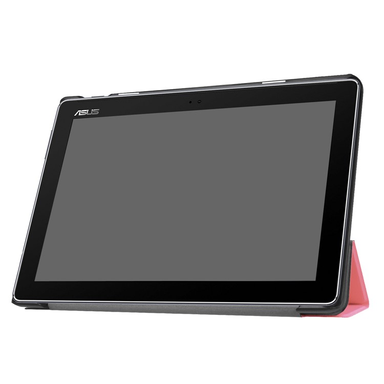 Tri-fold Leather Case Shell with Stand for Asus Zenpad 10 Z301MFL /Z301ML - Pink-4