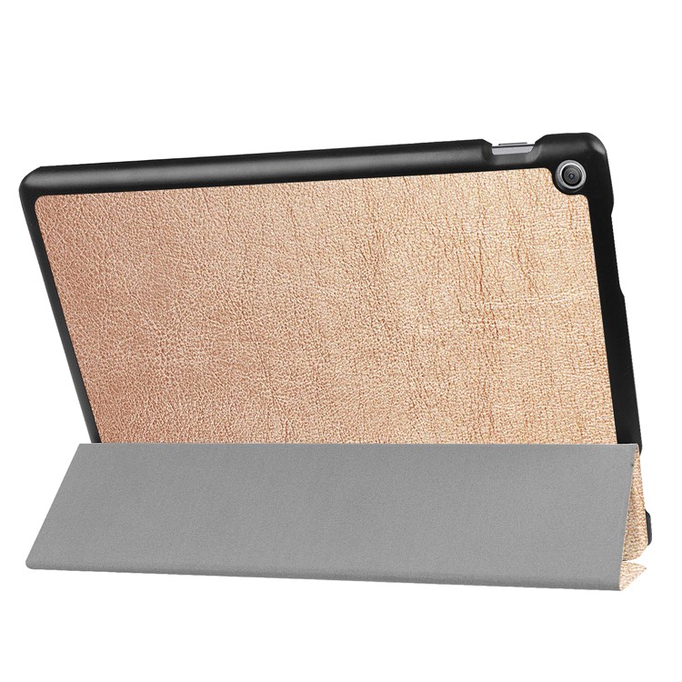 Tri-fold Stand Leather Cover Case for Asus Zenpad 10 Z301MFL /Z301ML - Gold-5