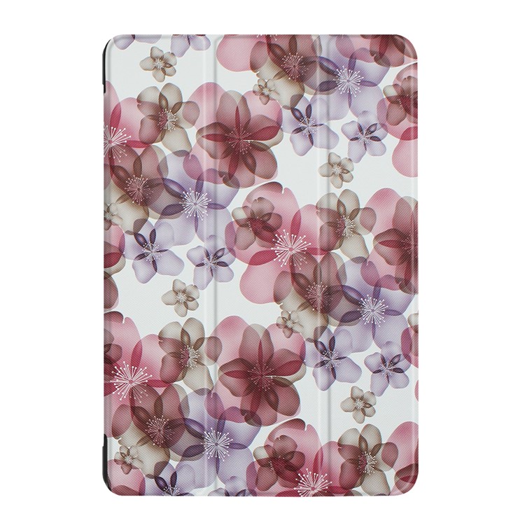Foldable Pattern Printing Tri-fold Stand Leather Tablet Folio Cover for Asus Zenpad 10 Z301MFL /Z301ML - Beautiful Flowers-2