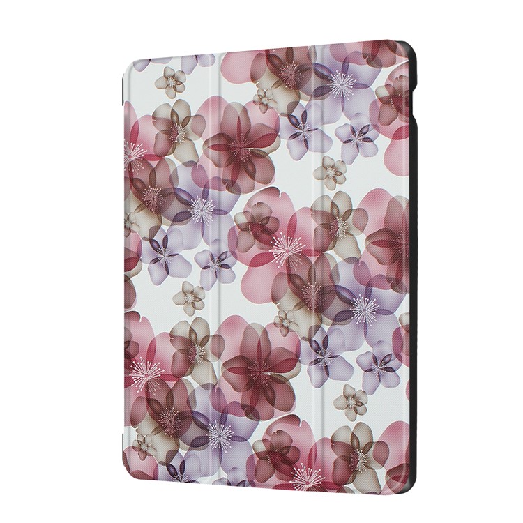 Foldable Pattern Printing Tri-fold Stand Leather Tablet Folio Cover for Asus Zenpad 10 Z301MFL /Z301ML - Beautiful Flowers-7