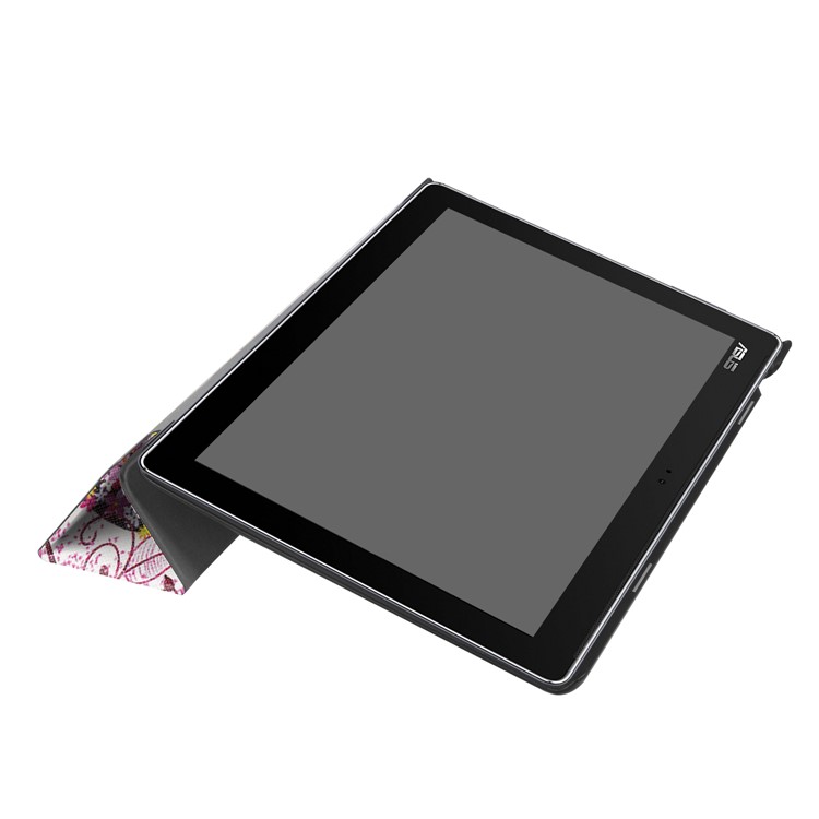 Tri-fold Foldable Stand Pattern Printing Leather Tablet Folio Cover for Asus Zenpad 10 Z301MFL /Z301ML - Flowered Girl with Wings-6