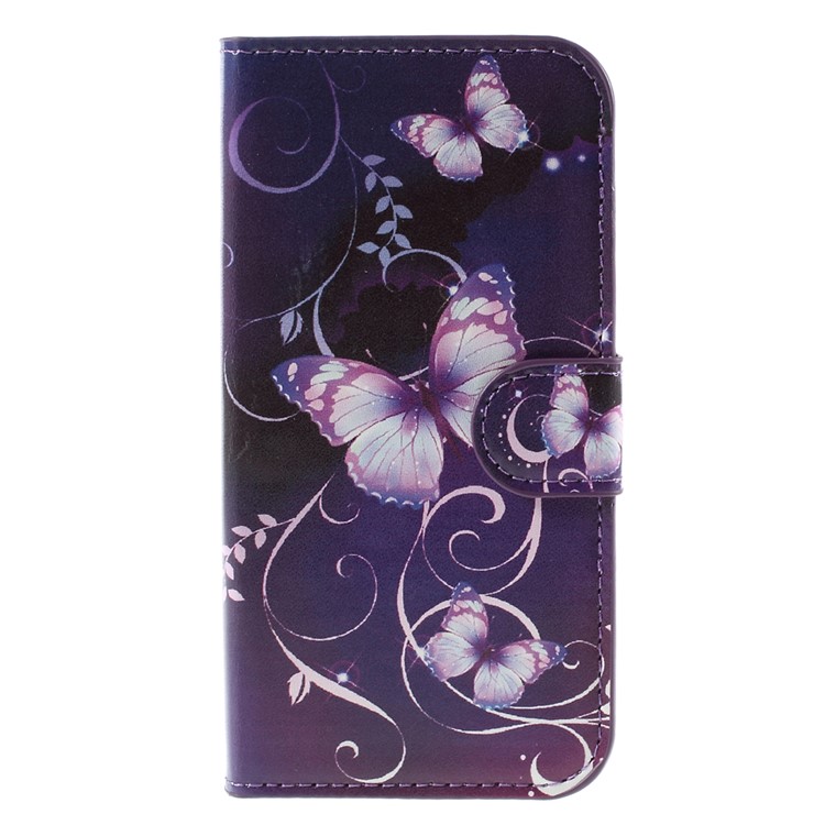 Wallet Leather Stand Cover for Acer Liquid Z330 Z320 M320 M330 - Purple Butterfly-3