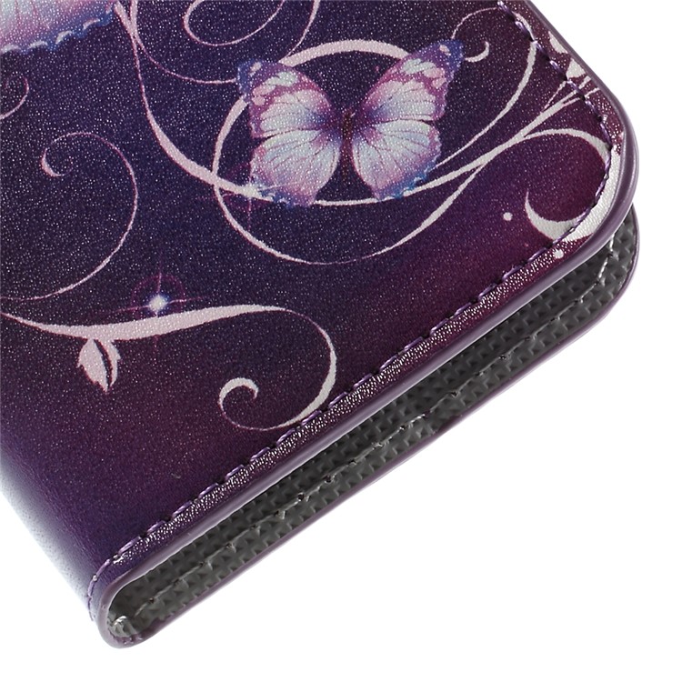 Wallet Leather Stand Cover for Acer Liquid Z330 Z320 M320 M330 - Purple Butterfly-8