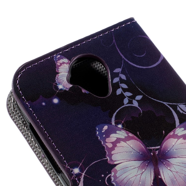 Wallet Leather Stand Cover for Acer Liquid Z330 Z320 M320 M330 - Purple Butterfly-9
