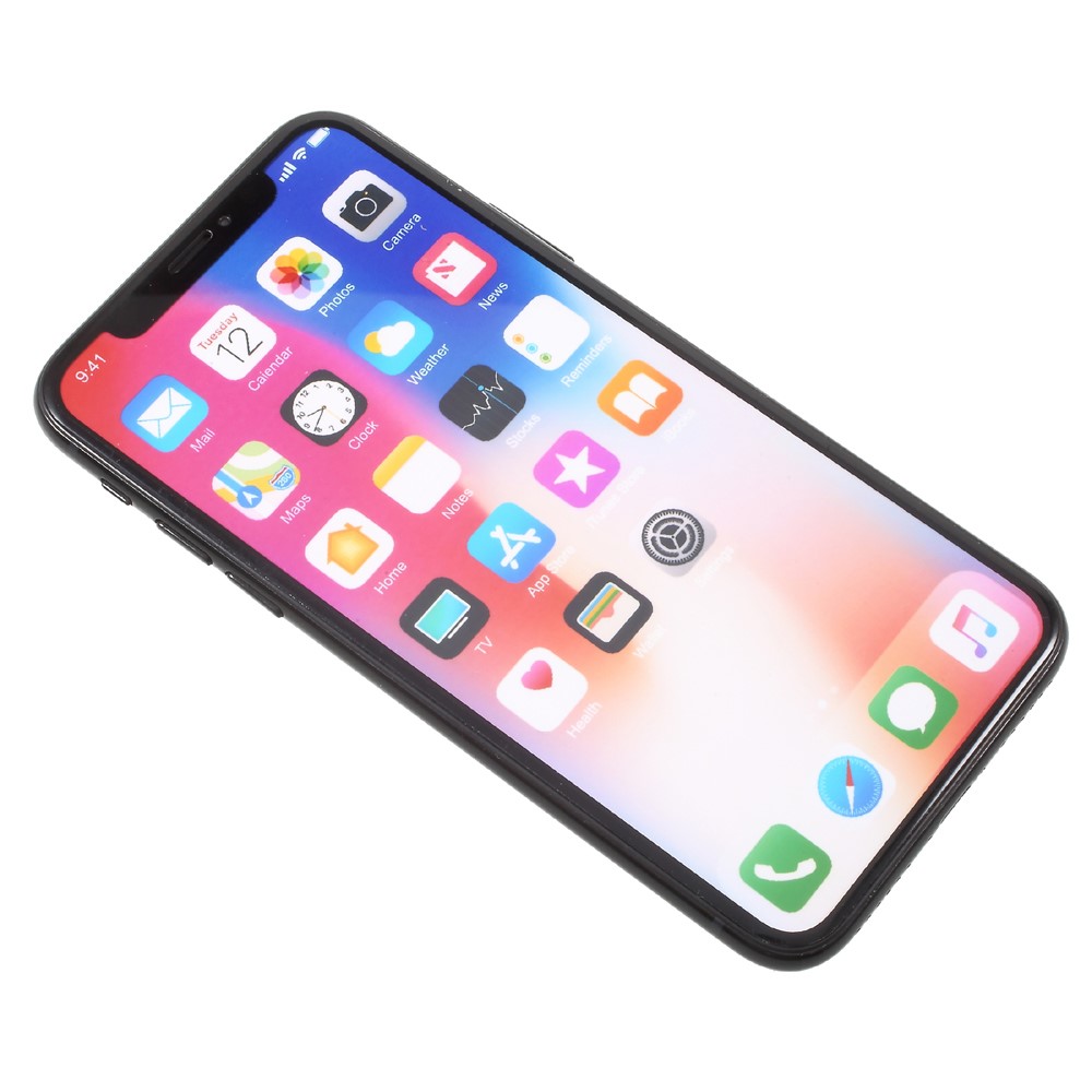 1:1 Scale Dummy Display Phone Non-real Replica Model for iPhone X - Colorful Screen / Black-4