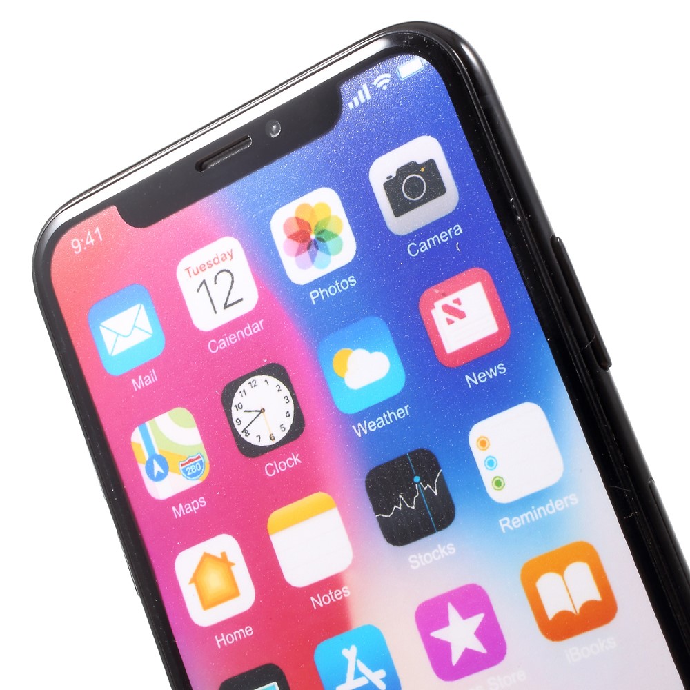 1:1 Scale Dummy Display Phone Non-real Replica Model for iPhone X - Colorful Screen / Black-8
