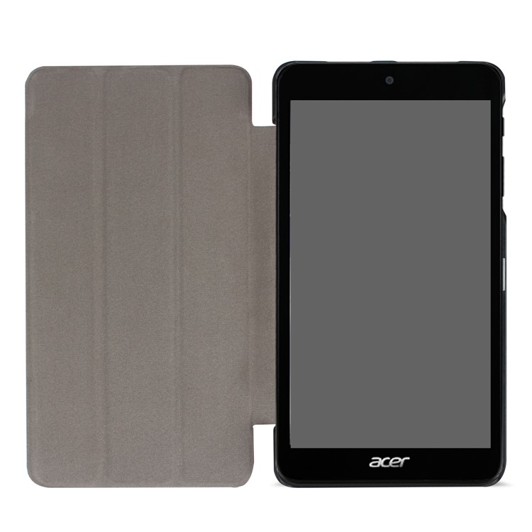 PU Leather Tri-fold Stand Folio Case for Acer Iconia one7 B1-790 - Purple-7
