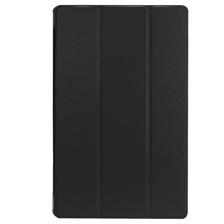 Tri-fold Stand Leather Tablet Case for Acer Iconia One 10 A3-A50 - Black-2
