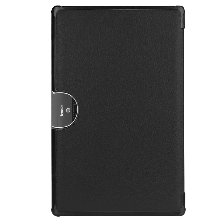 Tri-fold Stand Leather Tablet Case for Acer Iconia One 10 A3-A50 - Black-3