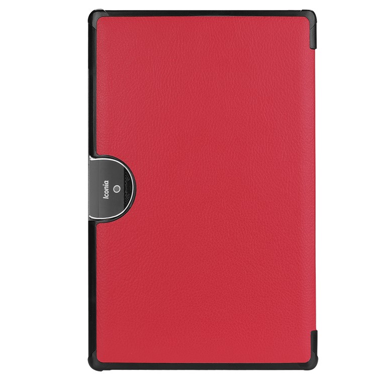 Tri-fold Stand Leather Tablet Cover for Acer Iconia One 10 A3-A50 - Red-3