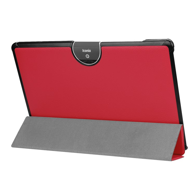 Tri-fold Stand Leather Tablet Cover for Acer Iconia One 10 A3-A50 - Red-5