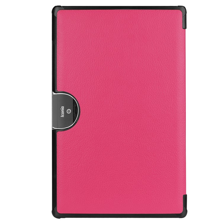 Tri-fold Stand Leather Tablet Shell for Acer Iconia One 10 A3-A50 - Rose-3