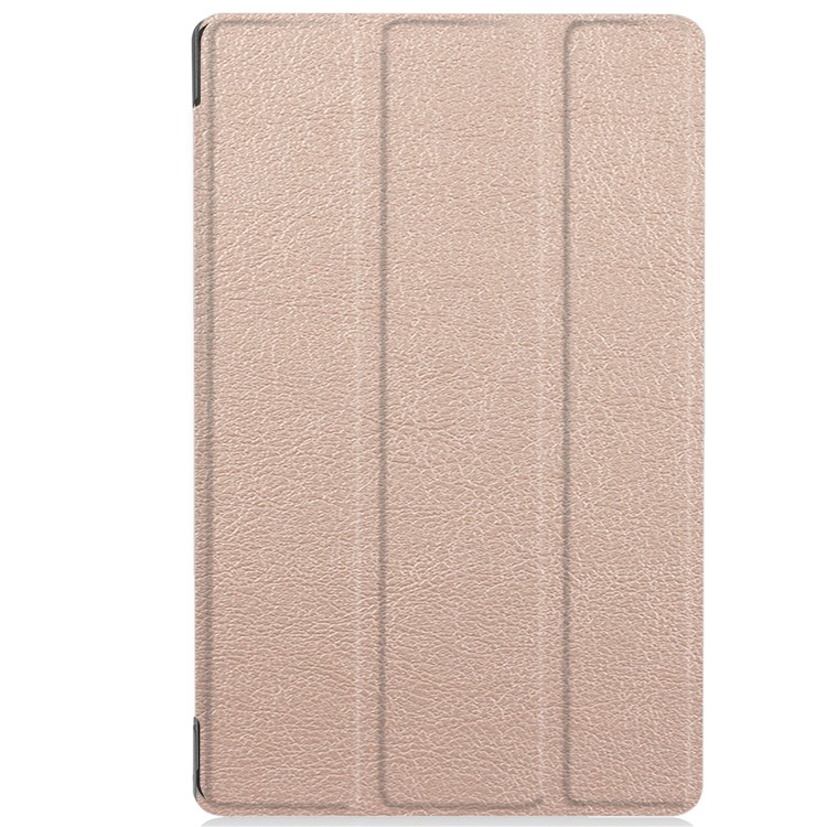 Tri-fold Stand Leather Tablet Casing for Acer Iconia One 10 A3-A50 - Rose Gold-2
