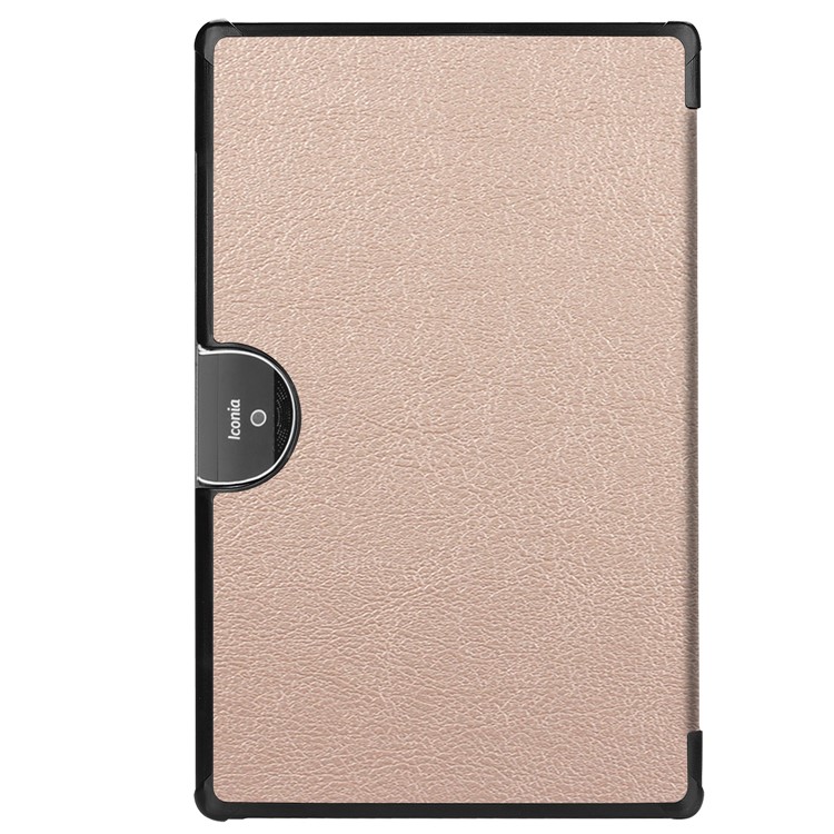 Tri-fold Stand Leather Tablet Casing for Acer Iconia One 10 A3-A50 - Rose Gold-3