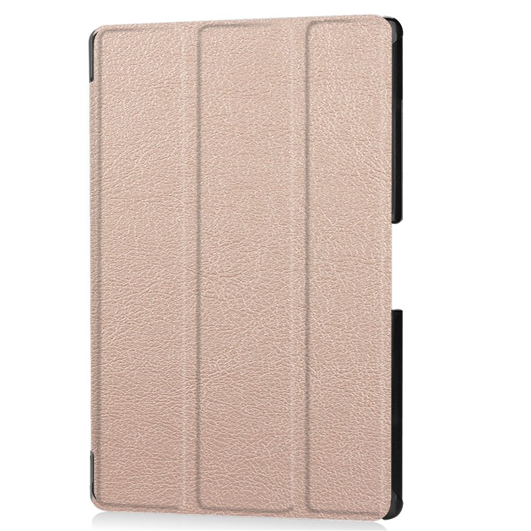 Tri-fold Stand Leather Tablet Casing for Acer Iconia One 10 A3-A50 - Rose Gold-7