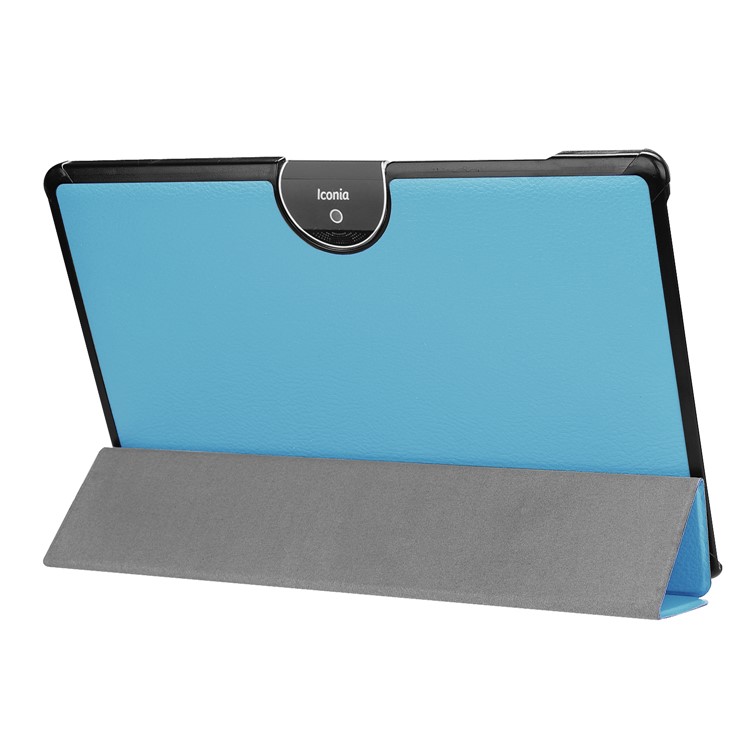 Tri-fold Stand Leather Tablet Protective Casing for Acer Iconia One 10 A3-A50 - Baby Blue-5