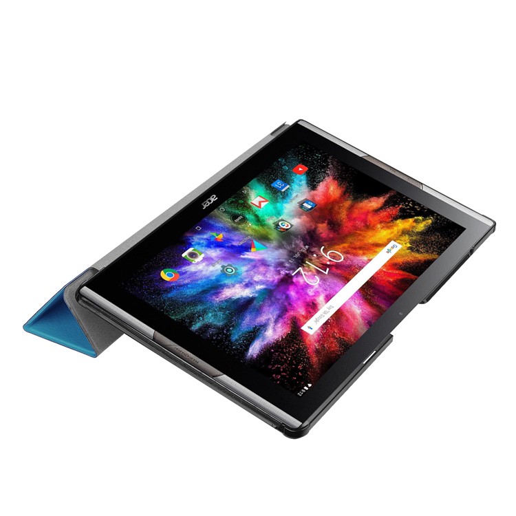 Tri-fold Stand Leather Tablet Protective Casing for Acer Iconia One 10 A3-A50 - Baby Blue-6