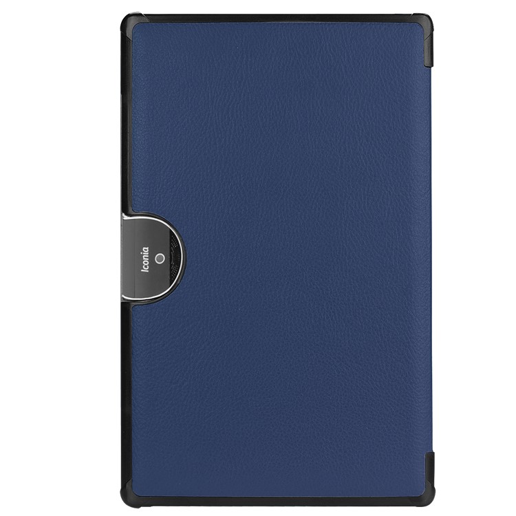 Tri-fold Stand Leather Tablet Protective Cover for Acer Iconia One 10 A3-A50 - Dark Blue-3