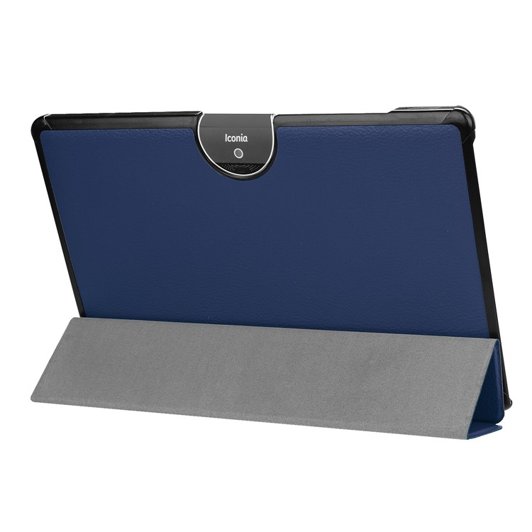 Tri-fold Stand Leather Tablet Protective Cover for Acer Iconia One 10 A3-A50 - Dark Blue-5