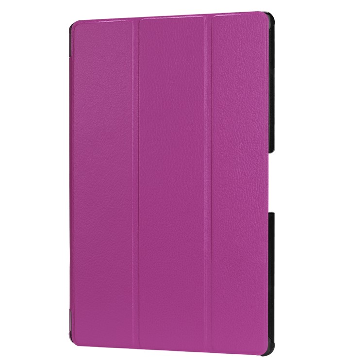 Tri-fold Stand Leather Tablet Flip Case for Acer Iconia One 10 A3-A50 - Purple-7