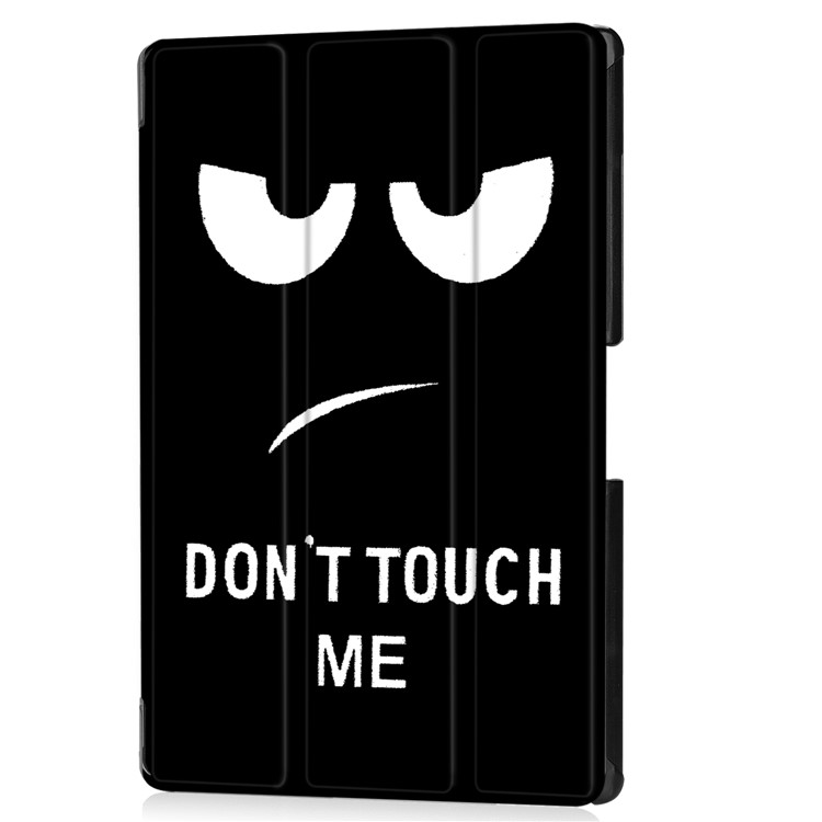 Pattern Printing Leather Tri-fold Stand Tablet Shell for Acer Iconia One 10 A3-A50 - Angry Face-2