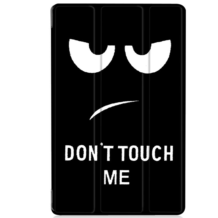 Pattern Printing Leather Tri-fold Stand Tablet Shell for Acer Iconia One 10 A3-A50 - Angry Face-3