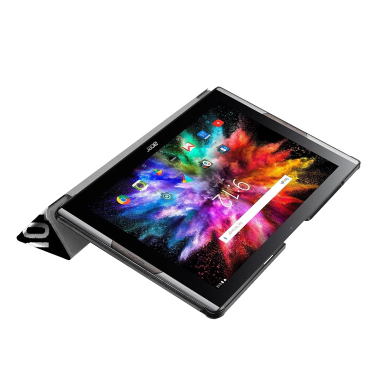 Pattern Printing Leather Tri-fold Stand Tablet Shell for Acer Iconia One 10 A3-A50 - Angry Face-7
