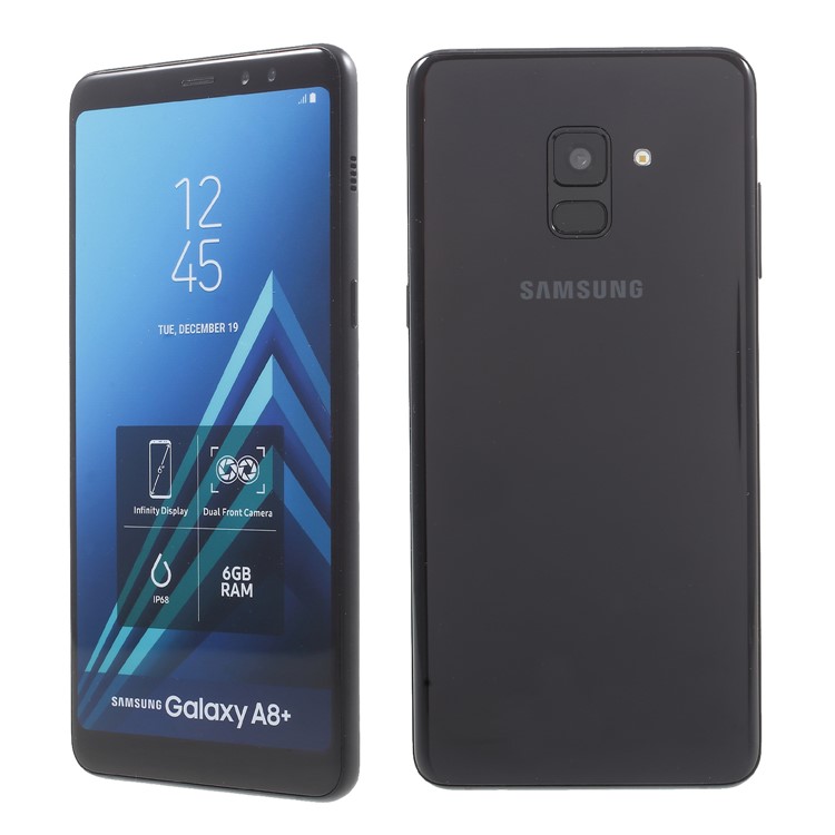Fake Non-working Colored Screen Dummy Replica Model for Samsung Galaxy A8+ (2018) - Black-1