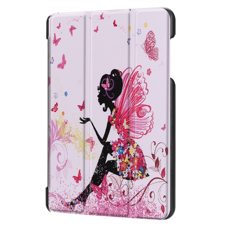 Pattern Printing Tri-fold Stand Leather Protector Case for Acer Iconia One 8 B1-860 - Butterfly Girl-7