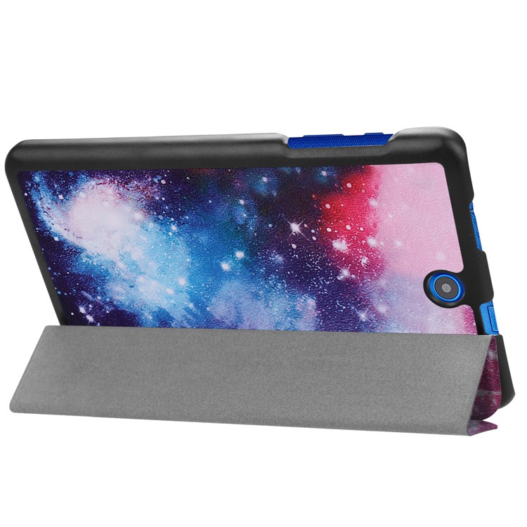 Pattern Printing Tri-fold Stand Leather Protector Cover for Acer Iconia One 8 B1-860 - Universe-6