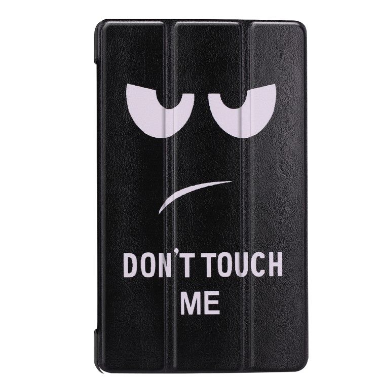 Pattern Printing Tri-fold Stand Leather Cover Case for Acer Iconia One 8 B1-860 - Don't Touch Me-2