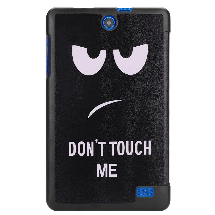 Pattern Printing Tri-fold Stand Leather Cover Case for Acer Iconia One 8 B1-860 - Don't Touch Me-3