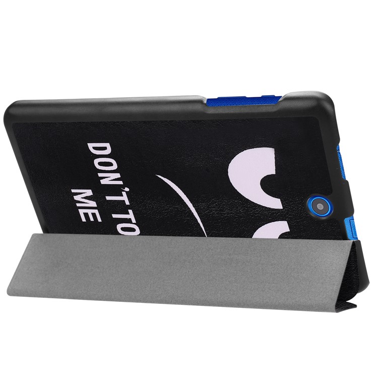 Pattern Printing Tri-fold Stand Leather Cover Case for Acer Iconia One 8 B1-860 - Don't Touch Me-6