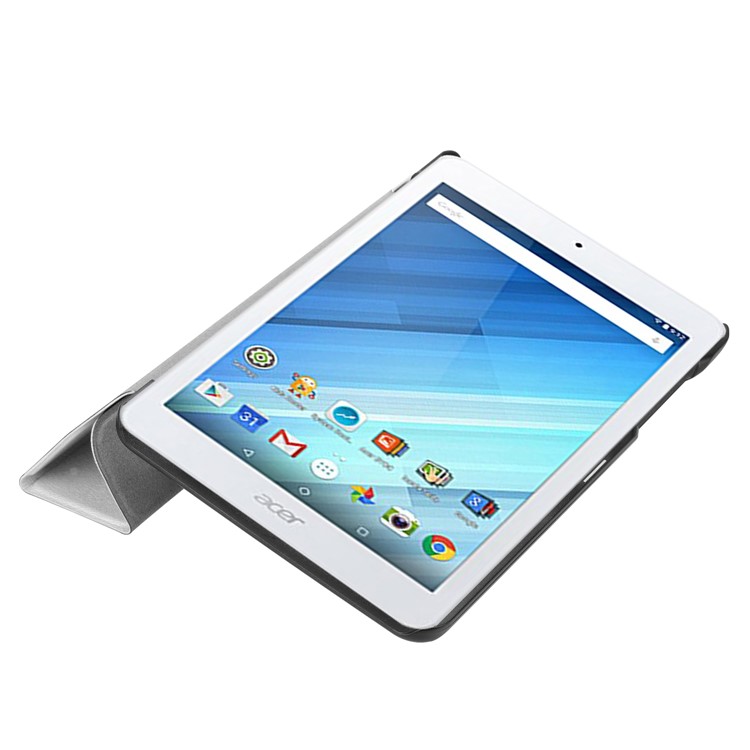 Tri-fold Stand PU Leather Cover for Acer Iconia One 8 B1-860 - White-4