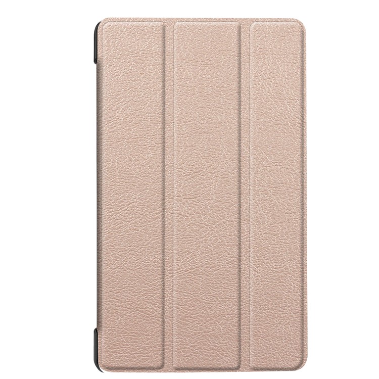 Tri-fold Stand PU Leather Protection Shell for Acer Iconia One 8 B1-860 - Rose Gold-2