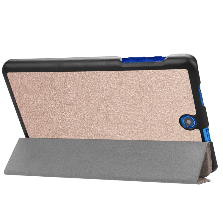 Tri-fold Stand PU Leather Protection Shell for Acer Iconia One 8 B1-860 - Rose Gold-3