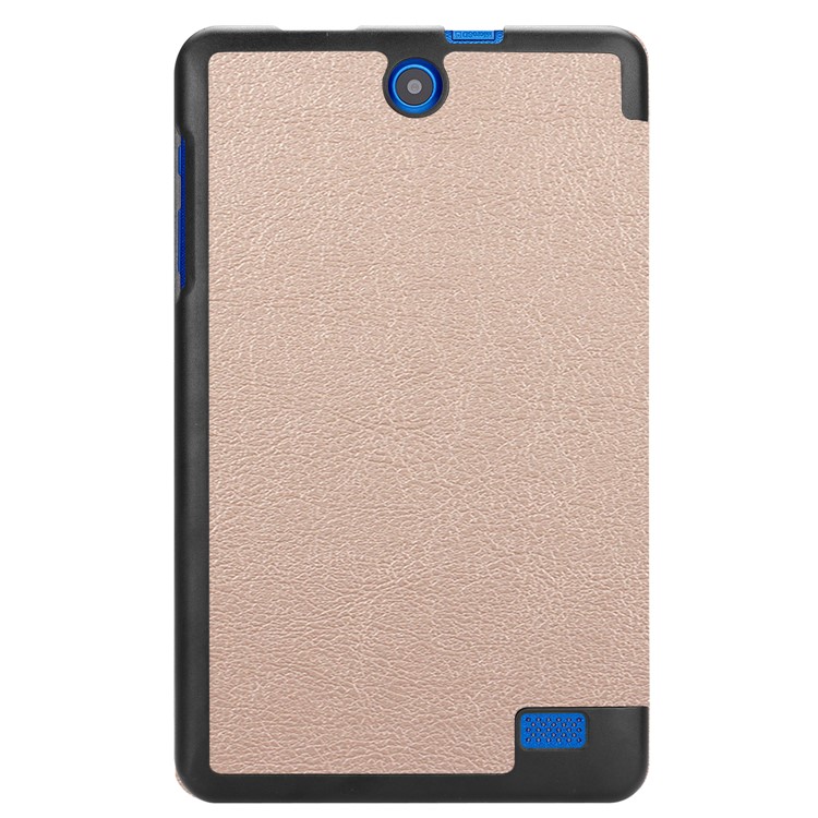 Tri-fold Stand PU Leather Protection Shell for Acer Iconia One 8 B1-860 - Rose Gold-5
