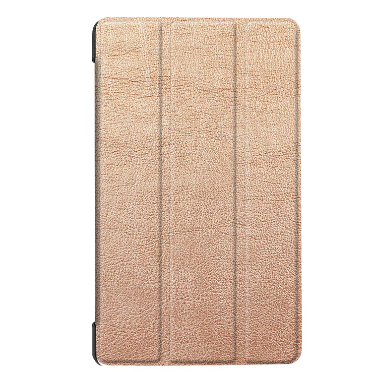 PU Leather Tri-fold Stand Case for Acer Iconia One 8 B1-860 - Gold-2