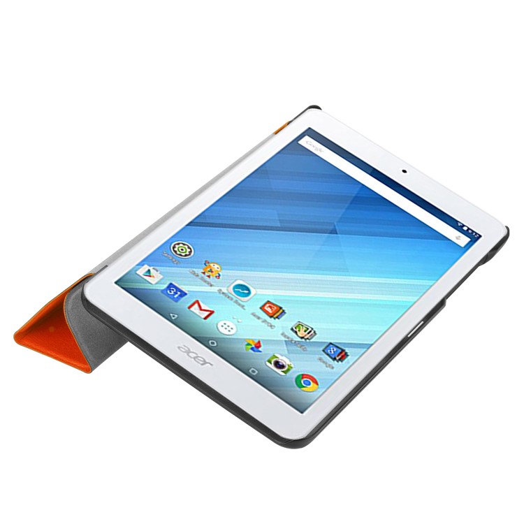 PU Leather Tri-fold Stand Cover for Acer Iconia One 8 B1-860 - Orange-4