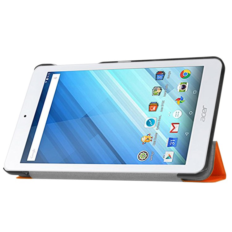 PU Leather Tri-fold Stand Cover for Acer Iconia One 8 B1-860 - Orange-5