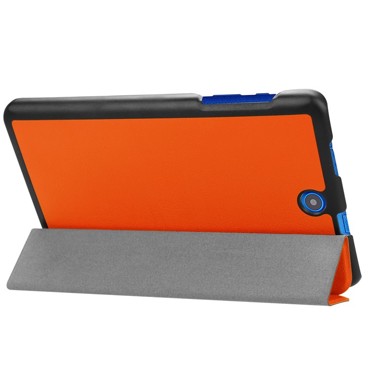 PU Leather Tri-fold Stand Cover for Acer Iconia One 8 B1-860 - Orange-6