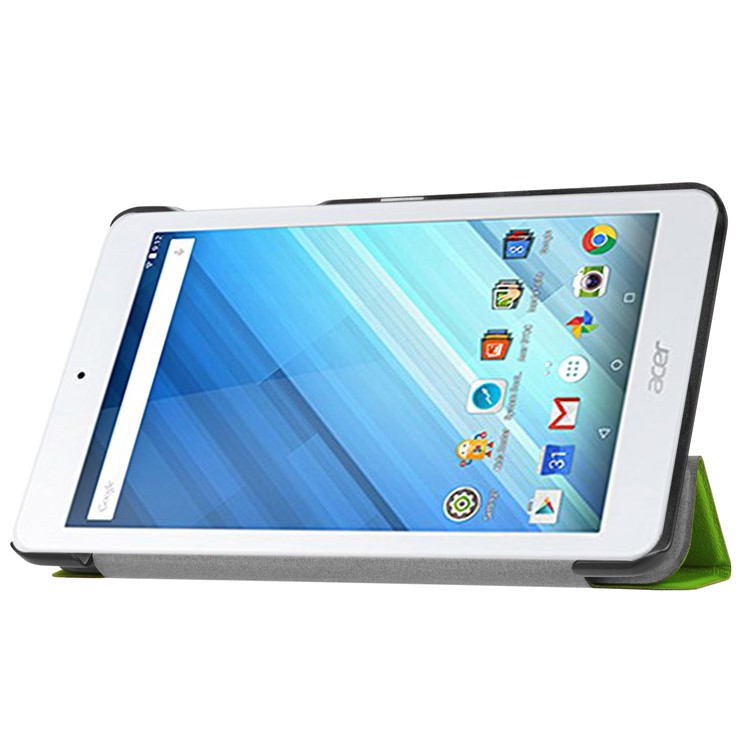 PU Leather Tri-fold Stand Shell for Acer Iconia One 8 B1-860 - Green-5