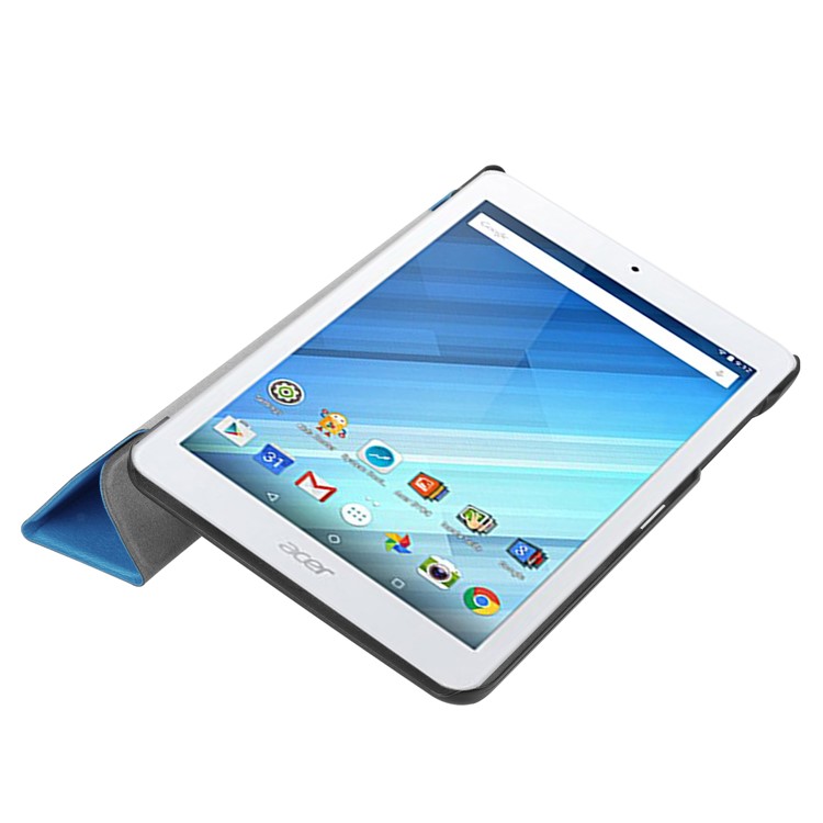 Tri-fold Stand Leather Tablet Case for Acer Iconia One 8 B1-860 - Baby Blue-4