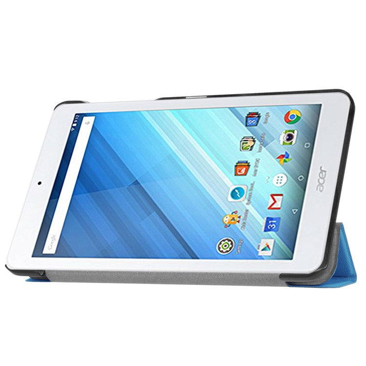 Tri-fold Stand Leather Tablet Case for Acer Iconia One 8 B1-860 - Baby Blue-5