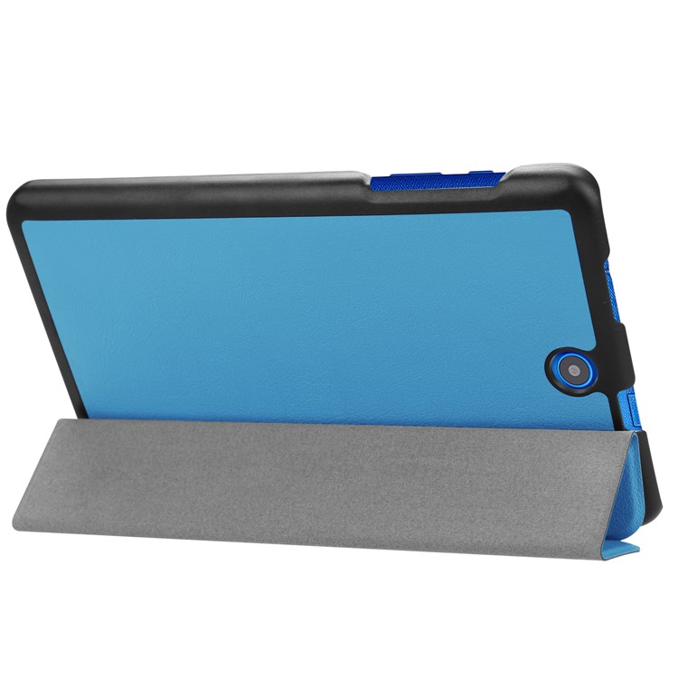 Tri-fold Stand Leather Tablet Case for Acer Iconia One 8 B1-860 - Baby Blue-6