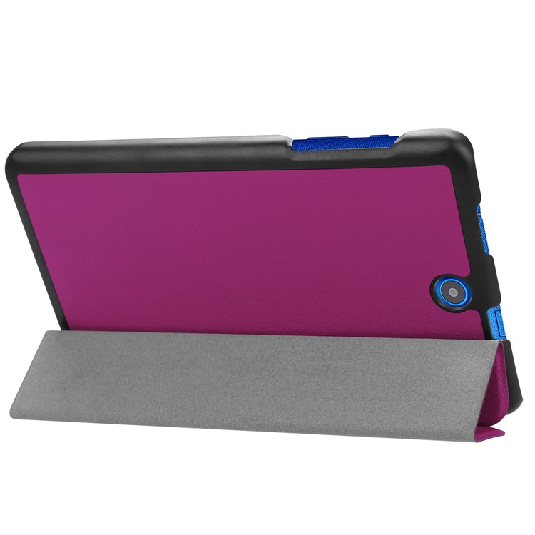 Tri-fold Stand PU Leather Tablet Shell for Acer Iconia One 8 B1-860 - Purple-6