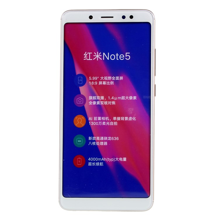 Fake Non-working 1:1 Scale Colored Screen Dummy Replica Model for Xiaomi Redmi Note 5 Pro (Dual Camera) / Redmi Note 5 (China)-2