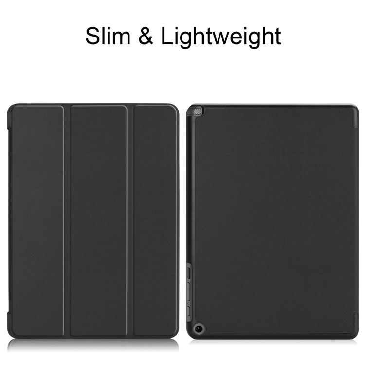 Tri-fold Stand Leather Smart Case for Acer Chromebook Tab 10 - Black-2