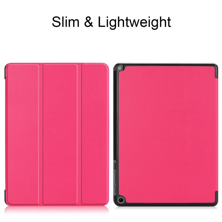 Tri-fold Stand Leather Smart Cover Shell Case for Acer Chromebook Tab 10 - Rose-2